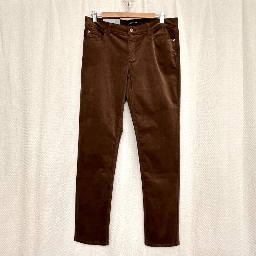 Joe Fresh Slim Low Rise Women's Brown Corduroy Pants, 30